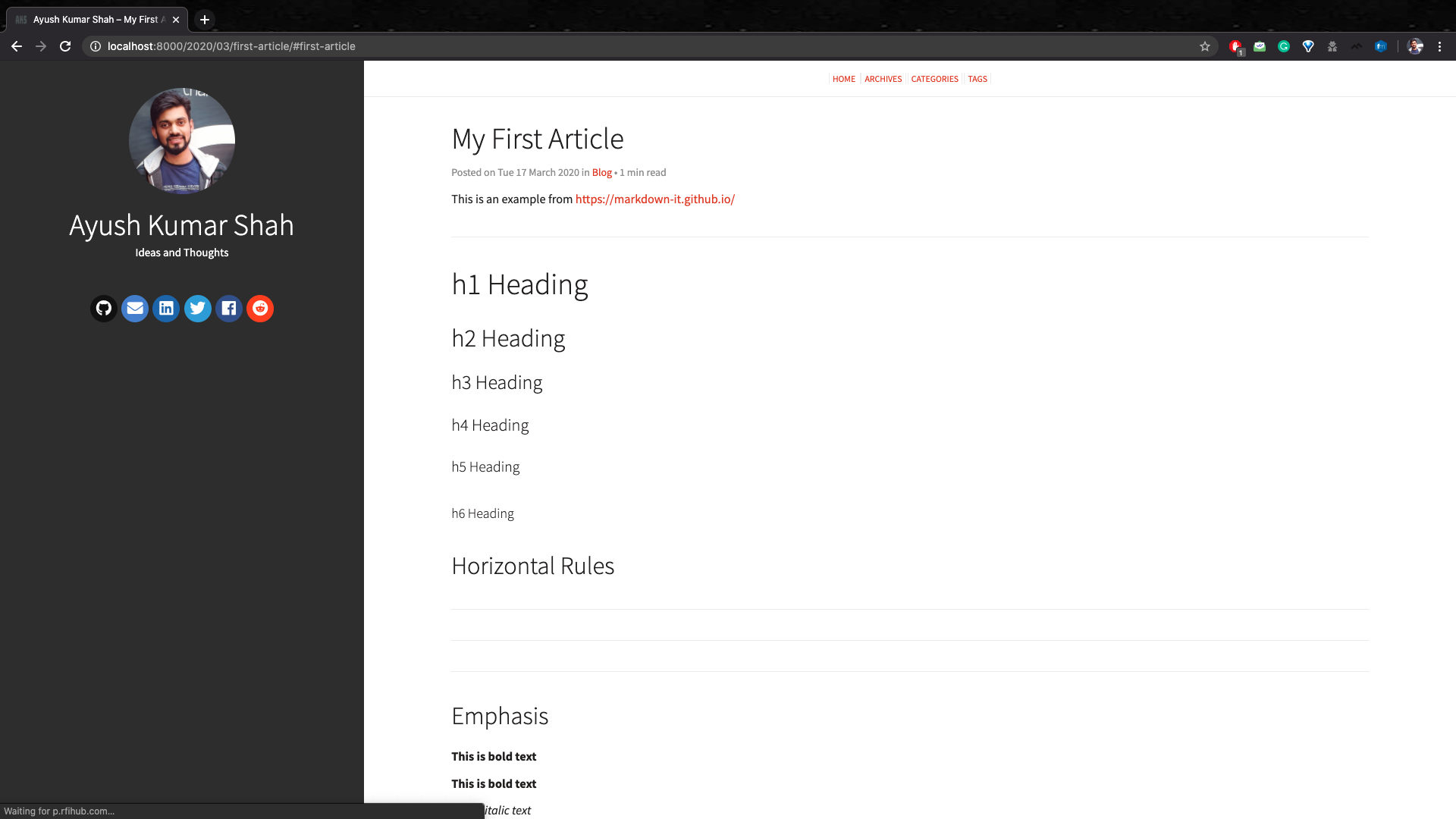 First Article 2